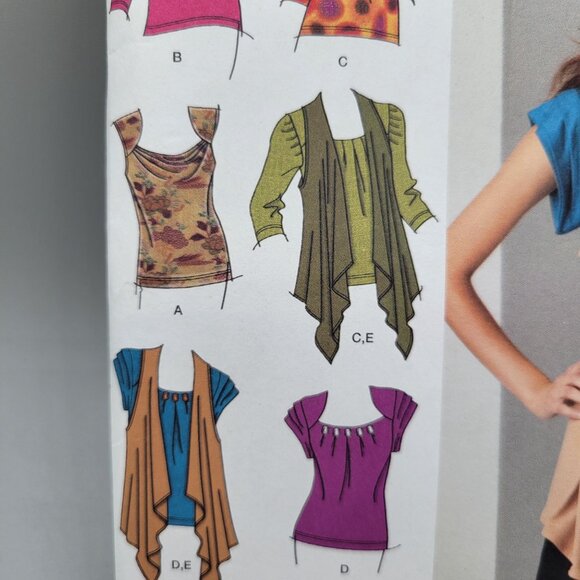 Simplicity 2283 Misses Knit Tops Vest Sewing Pattern Size R5 14-22 UNCUT - Picture 3 of 5